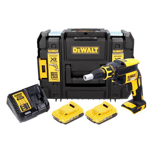 DeWalt DCF 620 D2 Akku Trockenbauschrauber 18 V 30 Nm Brushless + 2x Akku 2,0 Ah + Ladegerät + TSTAK