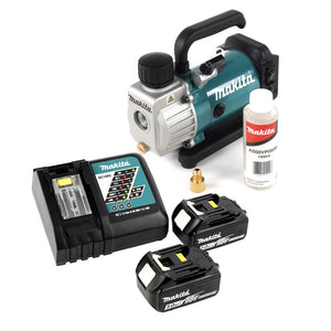 Makita DVP 180 RT 18V Akku Vakuumpumpe + 2x BL 1850 B 5,0 Ah Akku + DC 18 RC Ladegerät