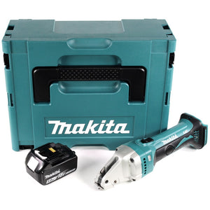 Makita DJS 161 T1J 18 V Li-Ion Akku Blechschere im Makpac + 1 x 5,0 Ah Akku - ohne Ladegerät