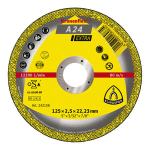 KLINGSPOR Trennscheibe A 24 Extra D125xB2,5mm Bohrung 22,23mm 25 Stück ( 8000353729 )