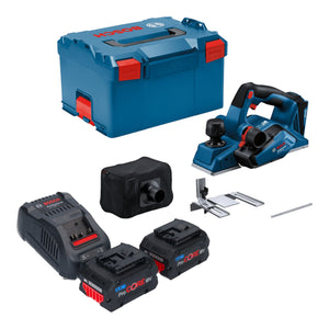 Bosch GHO 18V-26 Professional Akku Hobel 18 V 2,6 mm Brushless + 2x ProCORE Akku 5,5 Ah + Ladegerät + L-Boxx