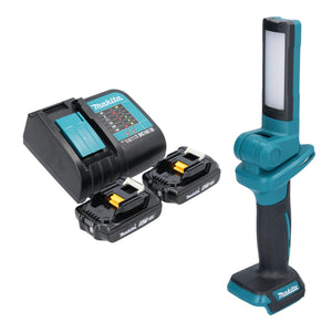 Makita DML 816 SA Akku Arbeitsleuchte 18 V 100 - 500 lm LED + 2x Akku 2,0 Ah + Ladegerät