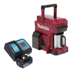 Makita DCM 501 SMAR Akku Kaffeemaschine 12 V max. / 18 V Rot + 1x Akku 4,0 Ah + Ladegerät