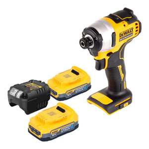 DeWalt DCF 809 E2 Akku Schlagschrauber 18 V 190 Nm 1/4" Brushless + 2x Powerstack Akku 1,7 Ah + Ladegerät