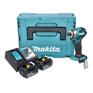 Makita DTD 173 RMJ Akku Schlagschrauber 18 V 180 Nm 1/4“ Brushless + 2x Akku 4,0 Ah + Ladegerät + Makpac