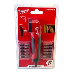 Milwaukee Shockwave Impact Duty Winkelschraubvorsatz + Bit Set 10 tlg. 25 mm ( 4932471274 )