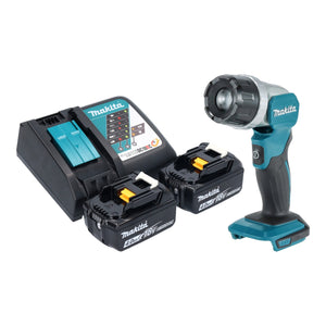 Makita DML 808 RM Akku Handstrahler 14,4 / 18 V 190 lm LED + 2x Akku 4,0 Ah + Ladegerät