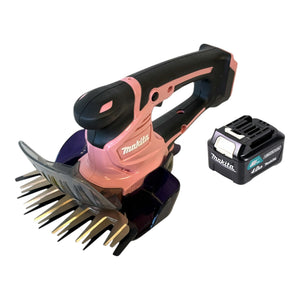 Makita UM 600 DMP Akku Grasschere 12 V max 160 mm Pink + 1x Akku 4,0 Ah - ohne Ladegerät