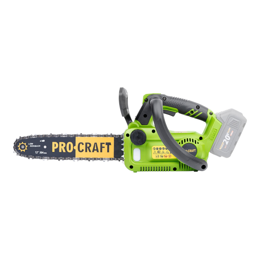 Procraft PKA42Libb Akku Kettensäge 20 V 304 mm Brushless + 2x Akku 2,0 Ah + Ladegerät
