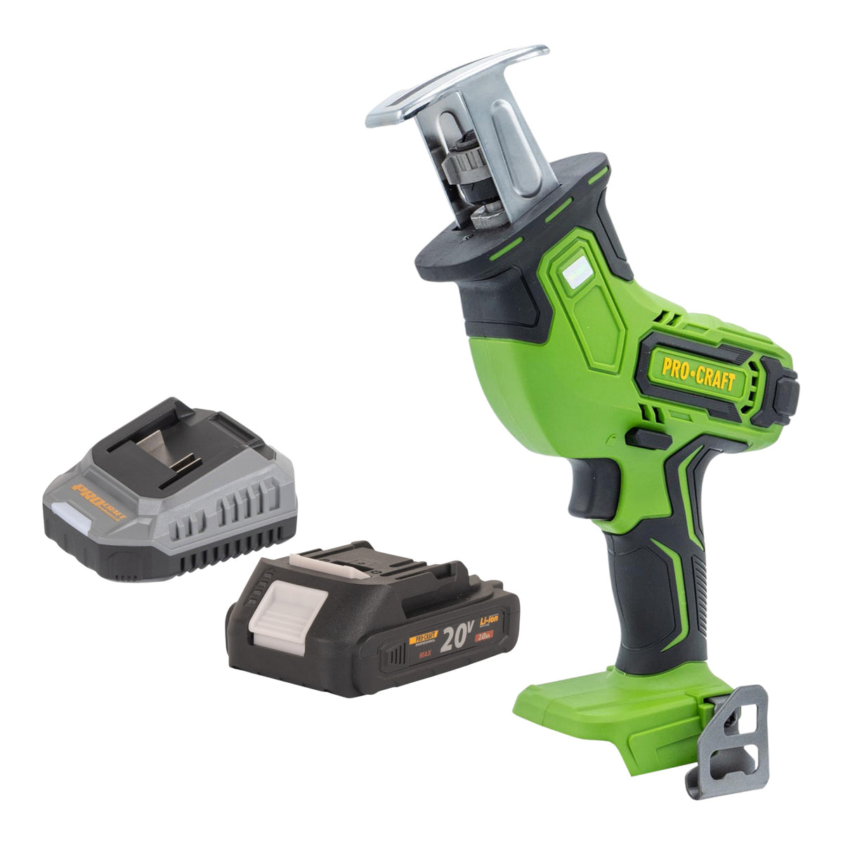 Procraft PSS30bb Akku Säbelsäge 20 V Brushless + 1x Akku 2,0 Ah + Ladegerät