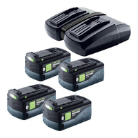 Festool Energie Set 4x BP 18 Li 5 0 HP ASI HighPower Akkupack 18 V 5 0 Ah 4x 578519 TCL 6 DUO Doppel Ladegeraet 577017 0 - toolbrothers