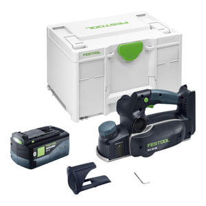 Festool HLC 82 EB-Basic Akku Hobel 18 V 82 mm Brushless + 1x Akku 5,0 Ah + Systainer - ohne Ladegerät
