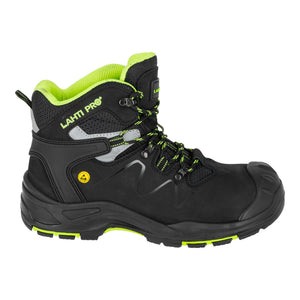 LAHTI PRO Sicherheitsstiefel Nubuk S3 FO HRO SR Größe 41 ( L3013041 ) schwarz grün