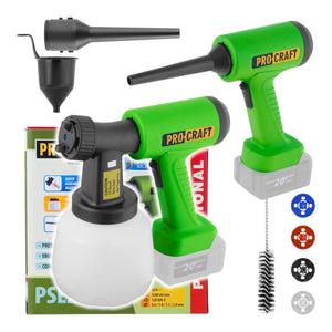 Procraft PSE22bb Akku Farbspritzpistole 20 V Brushless Solo - ohne Akku, ohne Ladegerät