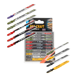 Procraft JB11 Stichsägeblatt Set 10 tlg. 1 - 50 mm für Holz und Metall