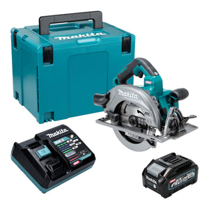 Makita HS 003 GM101 Akku Handkreissäge 40 V max. 190 mm Brushless + 1x Akku 4,0 Ah + Ladegerät + Makpac