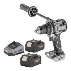 ProCraft Industrial CD20C-BB Akku Schlagbohrschrauber 20 V 120 Nm Brushless + 2x Akku 4,0 Ah + Ladegerät
