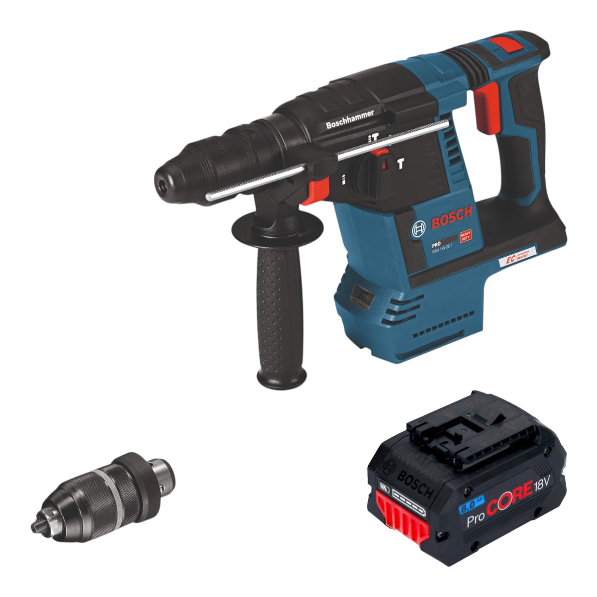 Bosch GBH 18V-26 F Professional Akku Bohrhammer 18 V 2,6 J SDS Plus + 1x ProCORE Akku 8,0 Ah - ohne Ladegerät