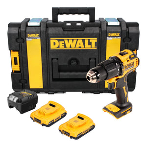 DeWalt DCD 709 D2 Akku Schlagbohrschrauber 18 V 65 Nm + 2x Akku 2,0 Ah + Ladegerät + Tough Box