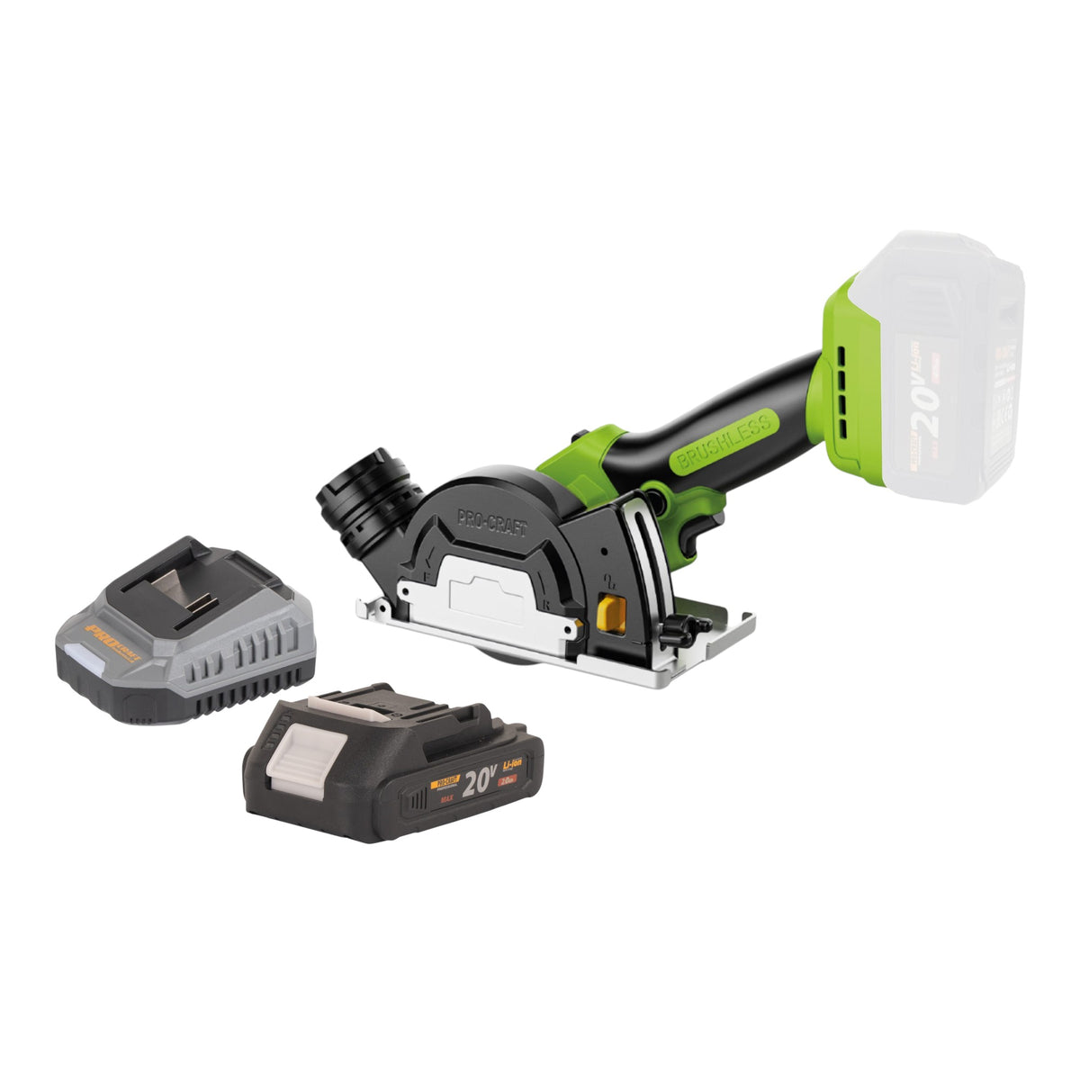 Procraft PCA16-BB Mini Akku Universalsäge 20 V 85 mm Brushless + 1x Akku 2,0 Ah + Ladegerät