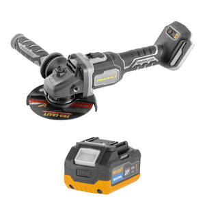 Procraft Industrial AG125Bbb Akku Winkelschleifer 20 V 125 mm Brushless + 1x Akku 4,0 Ah - ohne Ladegerät