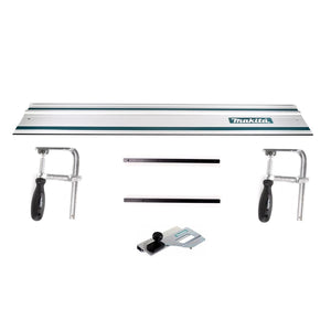 Makita Führungsschienen Set Führungsschiene 1000mm + 2x Führungsschienenverbinder + 2x Schraubzwingen + Winkelanschlag