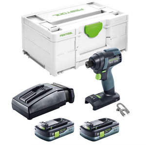 Festool TID 18 HPC 4,0 I-Plus Akku Schlagschrauber 18V 180Nm 1/4" ( 576482 ) + 2x Akku 4,0Ah HighPower + Ladegerät