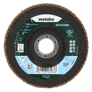 Metabo Lamellenschleifteller Fächerscheibe P 40 125 mm 22,23 mm ( 10 x 623147000 ) für Winkelschleifer