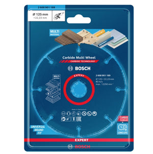 Bosch EXPERT Carbide Multi Wheel Trennscheibe 125 x 22.23 mm ( 2608901189 ) - Nachfolger von 2608623013