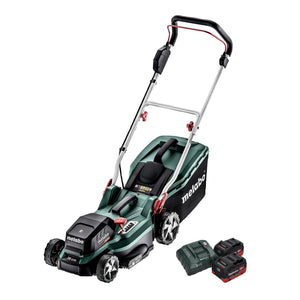Metabo RM 36-18 LTX BL 36 Akku Rasenmäher 36 V ( 2x 18 V ) LTX Brushless + 2x Akku 5,5 Ah + Ladegerät
