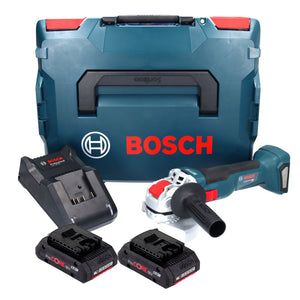 Bosch GWX 18V-10 Professional Akku Winkelschleifer 18 V 125 mm X-LOCK Brushless + 2x ProCORE Akku 4,0 Ah + Ladegerät + L-Boxx