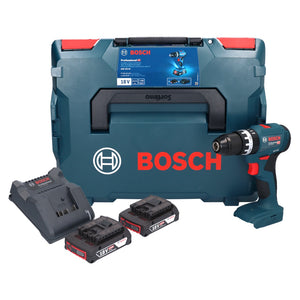 Bosch GSB 18V-45 Akku Schlagbohrschrauber 18 V 45 Nm ( 06019K3303 ) Brushless + 2x Akku 2,0 Ah + Ladegerät + L-Boxx