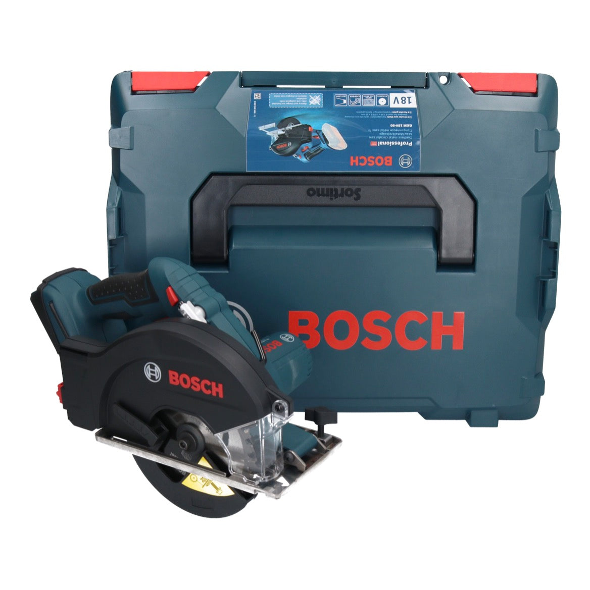 Bosch GKM 18V-50 Professional Akku Metall Handkreissäge 18 V 136 mm ( 06016B8001 ) Brushless + L-Boxx - ohne Akku, ohne Ladegerät