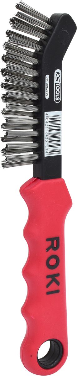 KS TOOLS Stahldraht-Bremssattel-Drahtbürste 2-reihig ( 201.2320 )