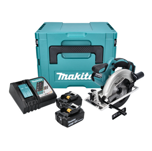 Makita DSS 611 RTJ Akku Handkreissäge 18 V 165 mm + 2x Akku 5,0 Ah + Ladegerät + Makpac