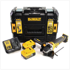 DeWalt DCG 406 P2 Akku Winkelschleifer 18V 125mm Brushless + 2x Akku 5,0Ah + Ladegerät + TSTAK