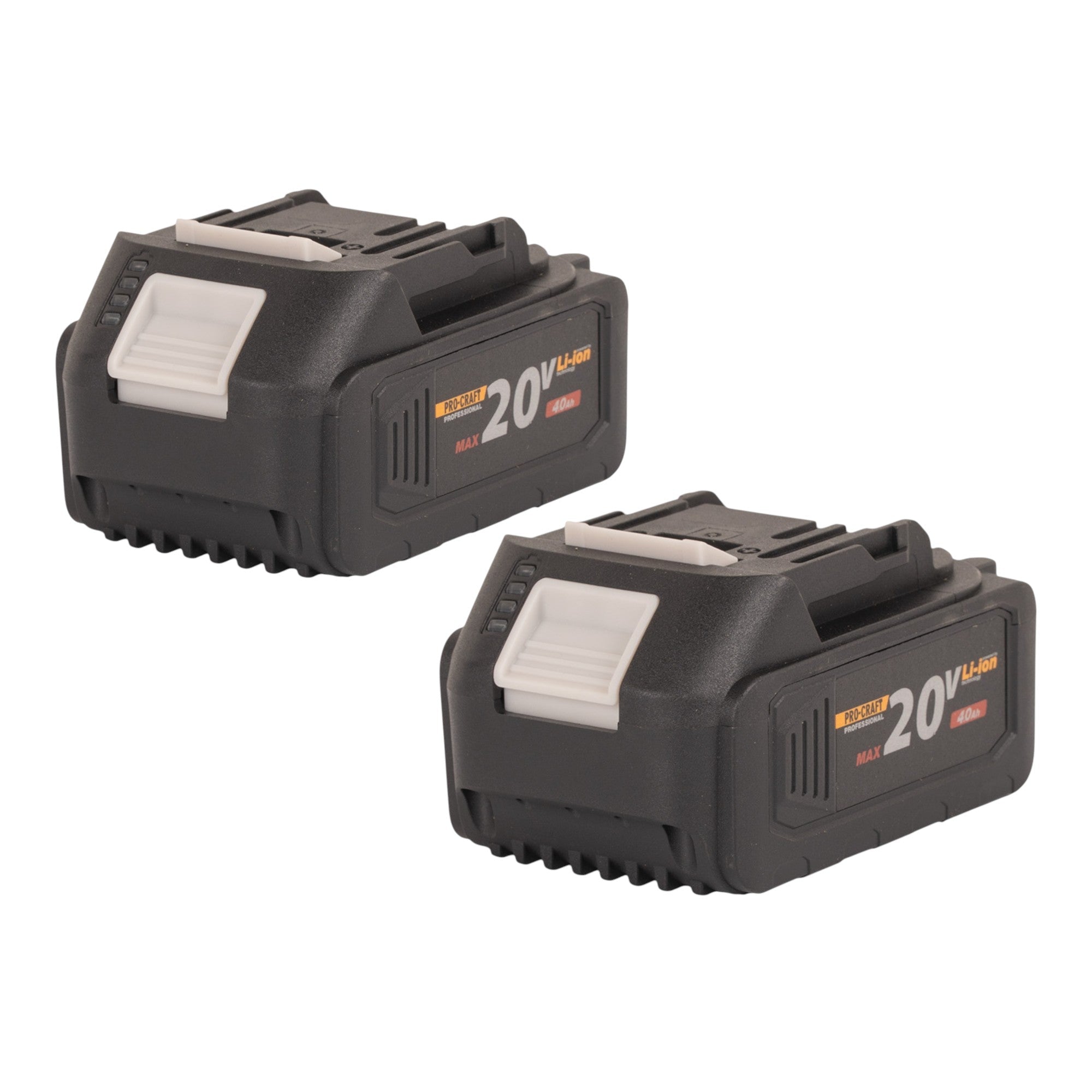 Procraft 2x 20/4 Akku 20 V 4,0 Ah / 4000 mAh Li-ion mit Ladestandsanzeige