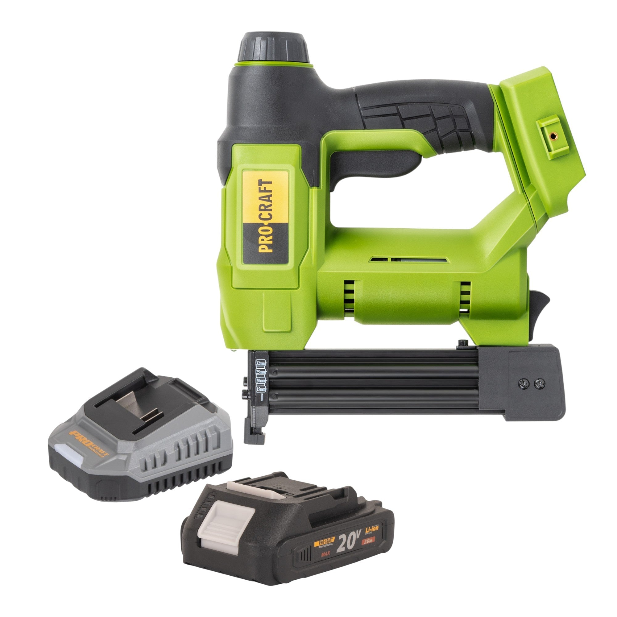 Procraft PEH20 Akku Tacker 20 V 15 - 32 mm + 1x Akku 2,0 Ah + Ladegerät