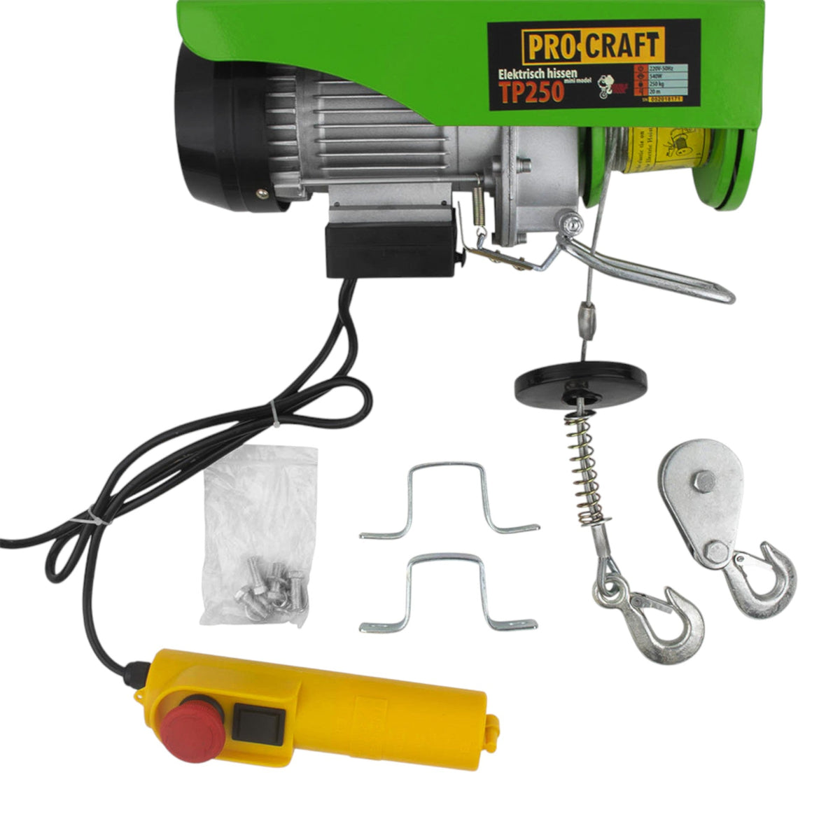 Procraft TP250 elektrische Seilwinde – kraftvoller Helfer für Werkstat ...