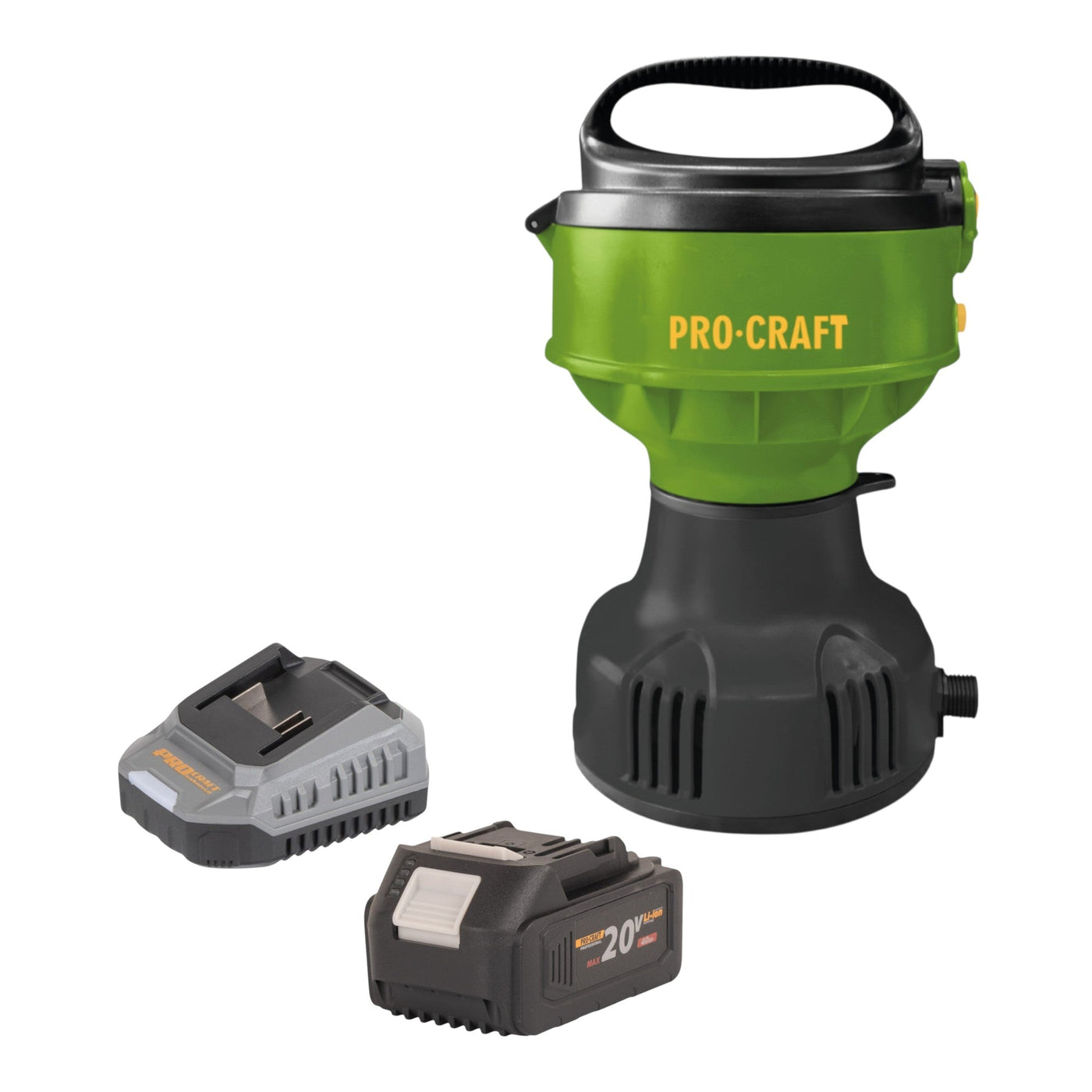 Procraft CPN22bb Akku Schwimmpumpe 20 V 3200 l/h + 1x Akku 4,0 Ah + Ladegerät