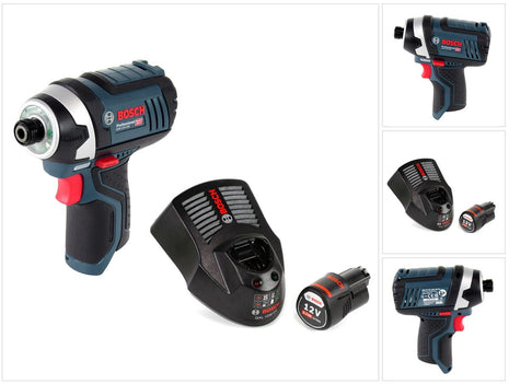 Bosch GDR 12V-105 Akku Drehschlagschrauber 12V 1/4" 105Nm + 1x Akku 2,0Ah + Schnellladegerät - Toolbrothers