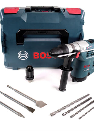 Bosch Professional GBH 4-32 DFR 900 W 4-stufiger Bohrhammer mit SDS Plus Aufnahme in L-Boxx mit Bohr- und Meißelzubehör - Toolbrothers