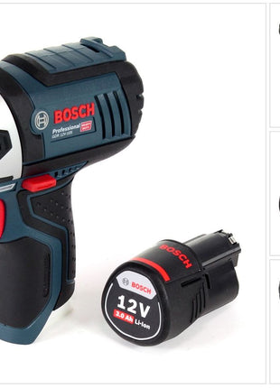 Bosch GDR 12V-105 Akku Drehschlagschrauber 12V 105Nm 1/4" + 1x 3,0 Ah Akku - ohne Ladegerät - Toolbrothers