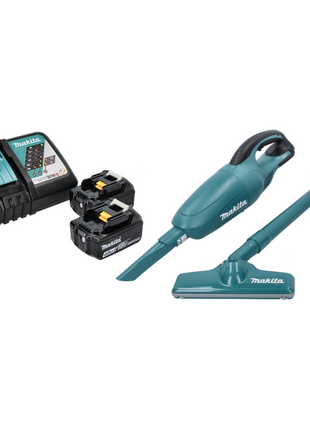 Makita DCL 180 RM Akku Staubsauger 18 V Grün + 2x Akku 4,0 Ah + Ladegerät - Toolbrothers