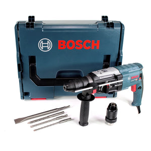 Bosch GBH 2-28 F Bohrhammer Professional mit SDS Plus in L-Boxx + Wechselbohrfutter + Meißel und Bohrer Set ( 0611267672 )