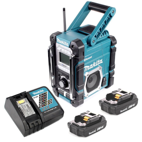 Makita Radio DMR 106 RA Akku Baustellen Radio 7,2 - 18 V + 2x Akku 2,0 Ah + Ladegerät - Toolbrothers