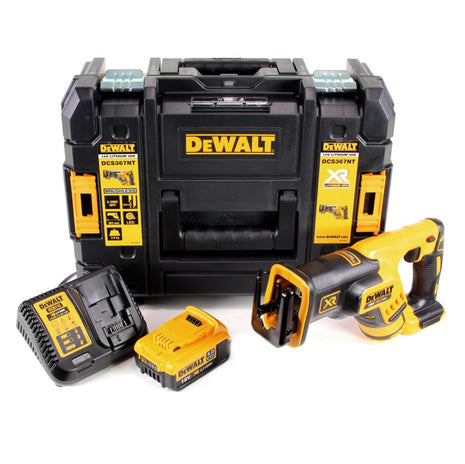 DeWalt DCS 367 M1 Akku Reciprosäge Säbelsäge 18V Brushless + 1x Akku 4,0Ah + Ladegerät + TSTAK - Toolbrothers