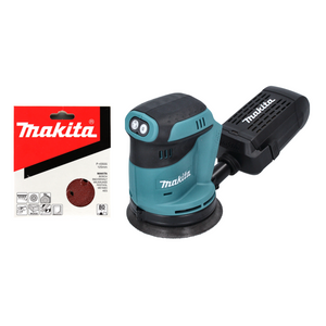 Makita DBO 180 Z Akku Exzenterschleifer 18 V 125 mm + 10x Schleifpapier K80 ( P-43555 )