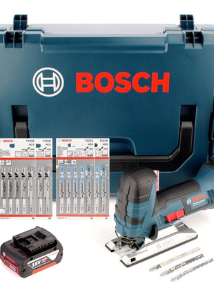 Bosch GST 18 V-LI S Akku Stichsäge 18V + 1x Akku 5,0Ah + 20x Stichsägeblätter Holz/Metall + L-Boxx - ohne Ladegerät - Toolbrothers