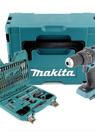 Makita DHP 480 ZJ 18 V Akku Schlagbohrschrauber + 101 tlg. Bit & Bohrer Steckschlüssel Set + Makpac - Toolbrothers